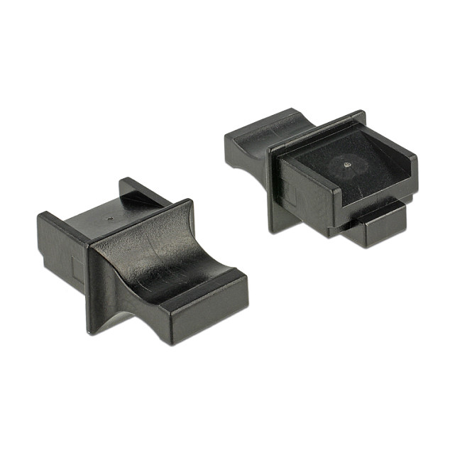 Zaštitni poklopci DELOCK za RJ45 priključak s ručkom, 10 komada, crna boja - 64020-0