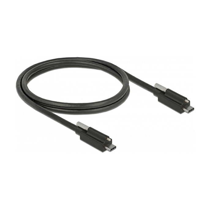 Kabel DELOCK USB-C na USB-C 3.1 Gen 2 s vijkom za pričvršćivanje, 1 m-0