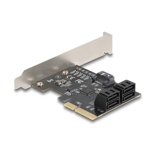 DELOCK PCIe x4 na 5x SATA 6Gb/s kontroler kartica (Low Profile)-0