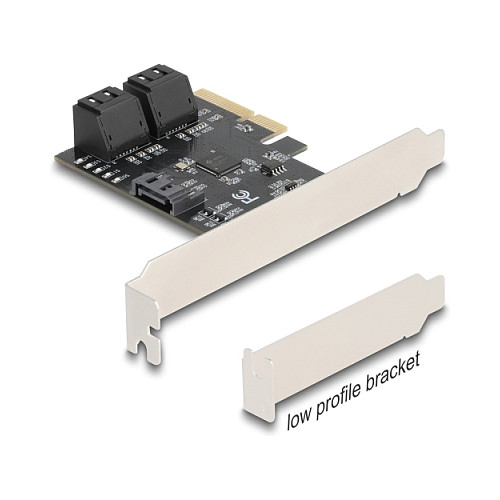 DELOCK PCIe x4 na 5x SATA 6Gb/s kontroler kartica (Low Profile)-2