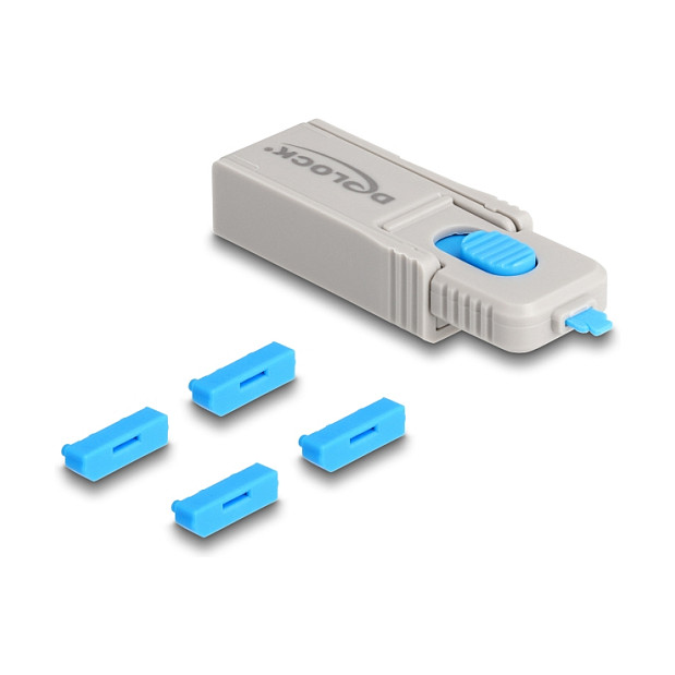 DELOCK Set za blokiranje DisplayPort priključka 20927 (4 komada + alat)-0