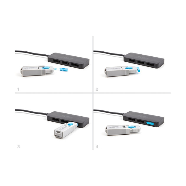 DELOCK Set za blokiranje DisplayPort priključka 20927 (4 komada + alat)-4