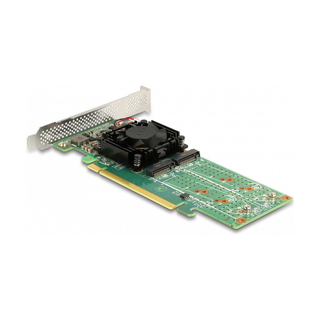 Adapter DELOCK PCIe x16 na 4x M.2 NVMe SSD (Low Profile)-1