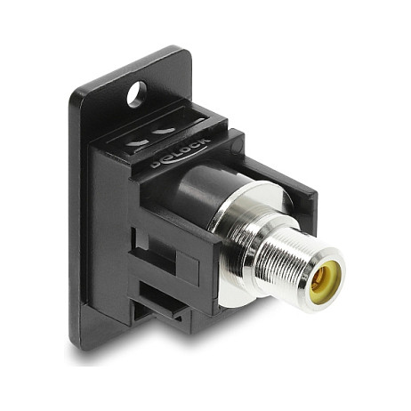 DELOCK Panel Mount RCA konektor, ženski na ženski, žuti-1