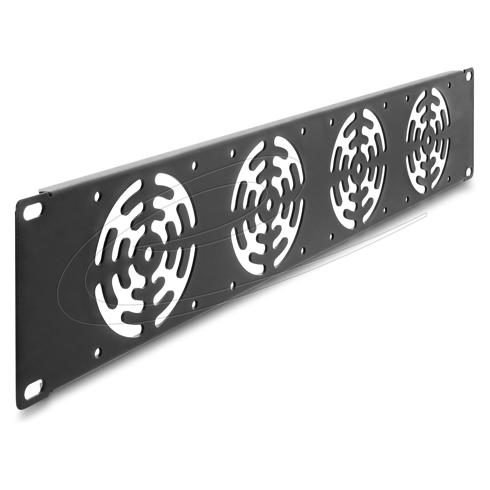 Rack panel DELOCK 19" 2U za 4 ventilatora 80x80 mm, tamno sivi