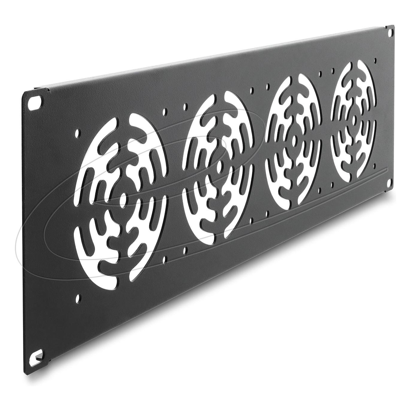 Rack panel DELOCK 19" 3U za 4 ventilatora 92 x 92 mm, tamno siva