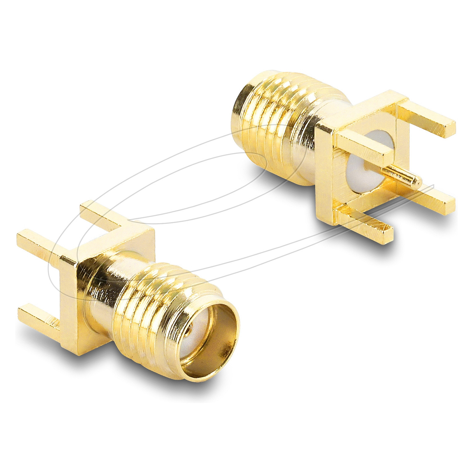 Konektor DELOCK SMA ženski za tiskanu pločicu (PCB), 5 mm navoj - 67411-0