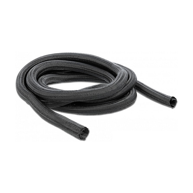 Pleteni bužir za kabele DELOCK samozatvarajući, 5 m x 13 mm, crna boja-0