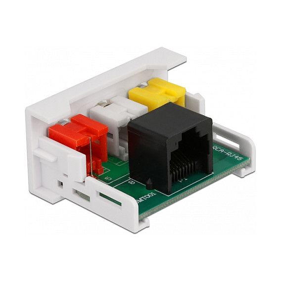 Delock Easy 45 modul 3 x RCA (ž) na RJ45 (ž), 22.5 x 45 mm-1