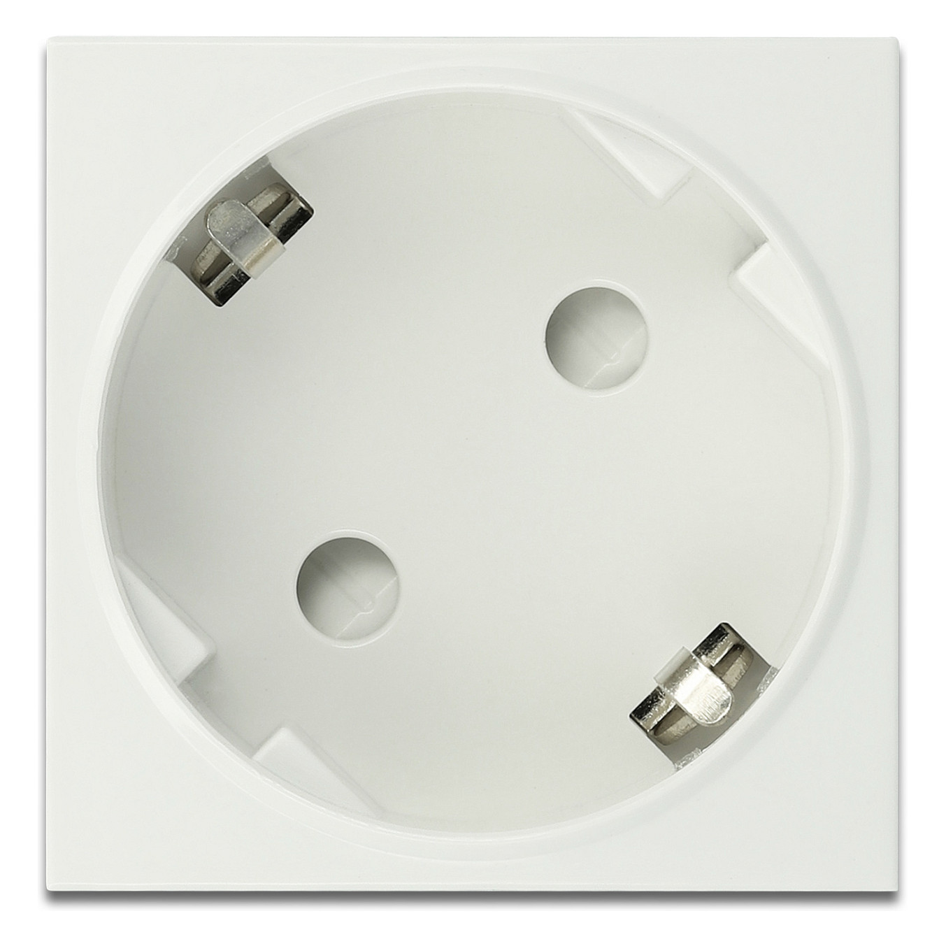 Modularna utičnica DELOCK Easy 45 Schuko (45°, 45 x 45 mm) bijela boja-1