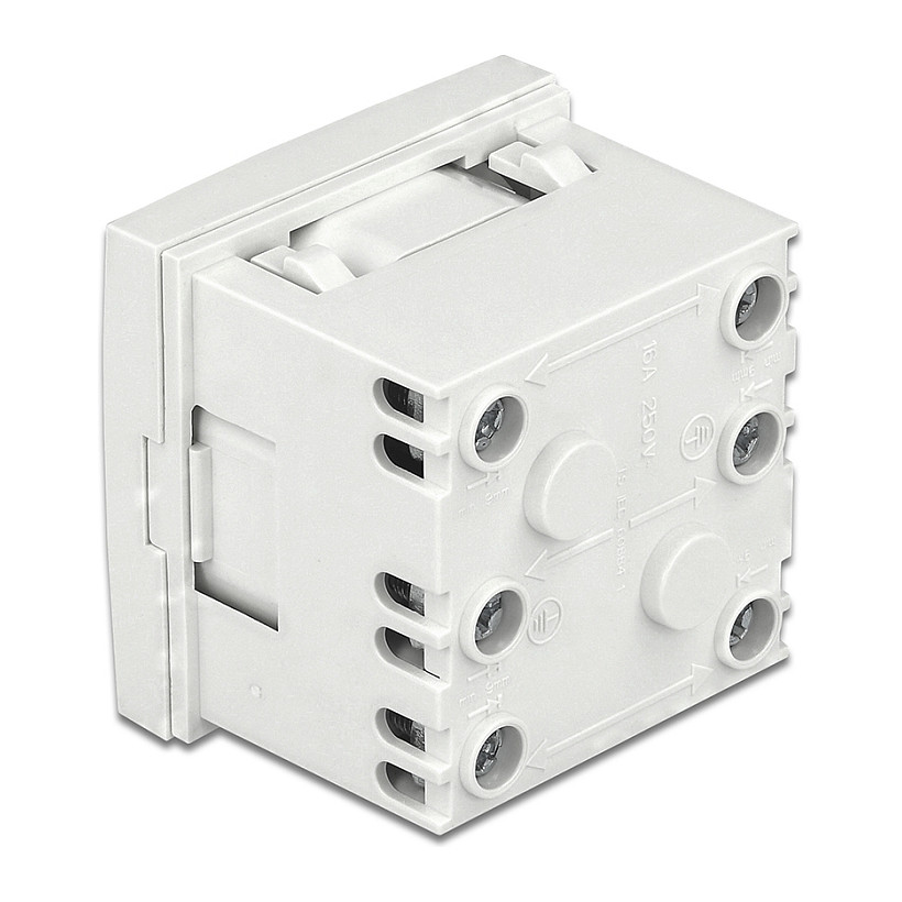 Modularna utičnica DELOCK Easy 45 Schuko (45°, 45 x 45 mm) bijela boja-2