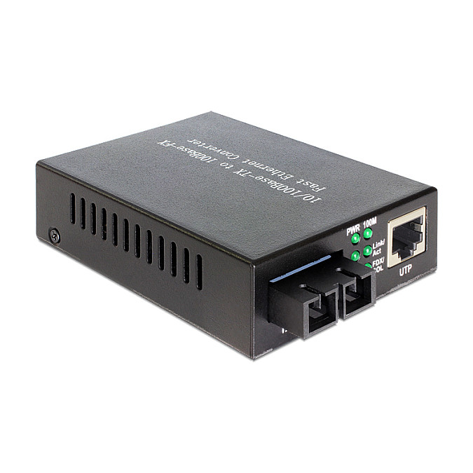 Mrežni media konverter DELOCK 10/100 Mbps RJ45 na SC Single-Mode (20 km)