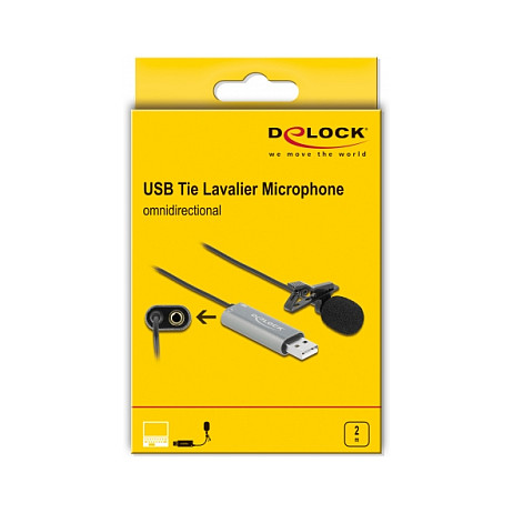 Mikrofon DELOCK 66638 USB Lavalier (24-bit/192 kHz)-2