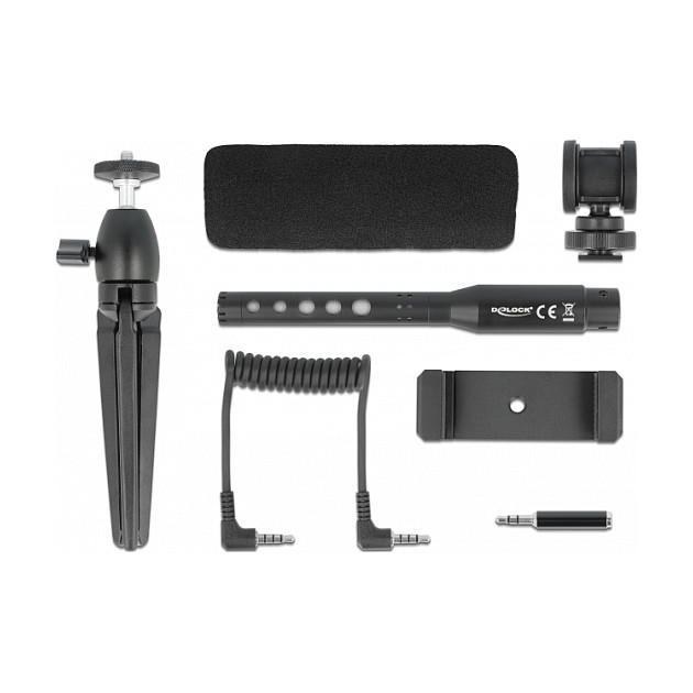 Set shotgun mikrofona DELOCK 66582 za pametne telefone i DSLR kamere-1