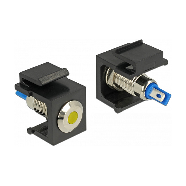 Delock Keystone LED modul, žuti, 6V, crni-0