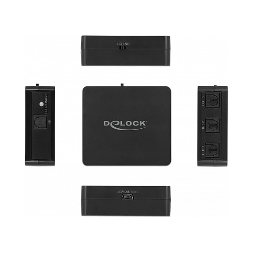DELOCK S/PDIF TOSLINK audio razdjelnik 1 u 3-1