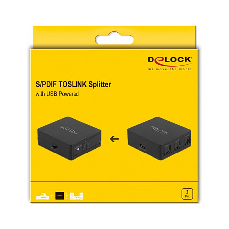 DELOCK S/PDIF TOSLINK audio razdjelnik 1 u 3-3