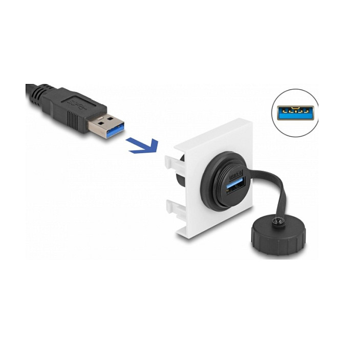 Delock Easy 45 Modul USB 3.2 Gen 1 Tip-A ženski, 45 x 45 mm