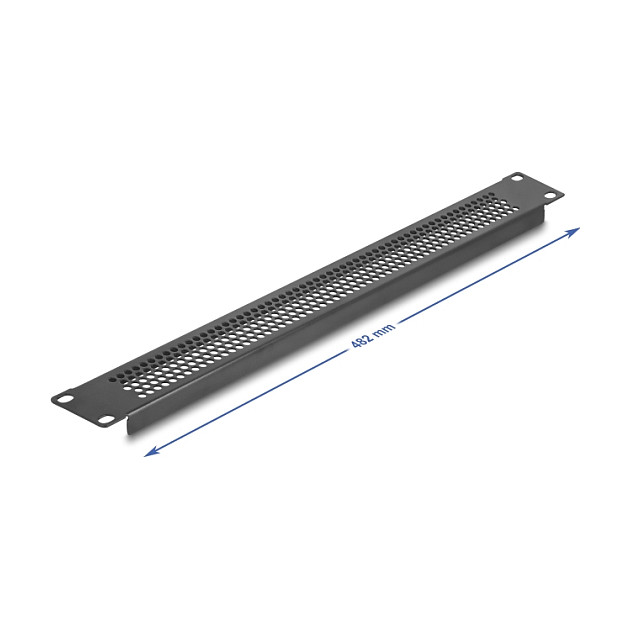 19-inčni panel DELOCK s okruglim rupama, 1U, crna boja-1