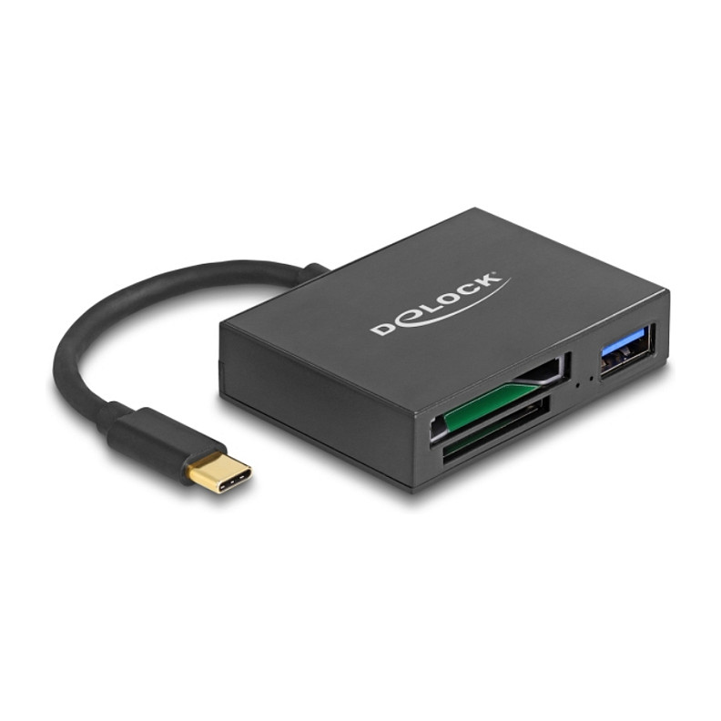 Čitač kartica DELOCK 91711 USB-C za XQD i SD memorijske kartice s USB-A portom