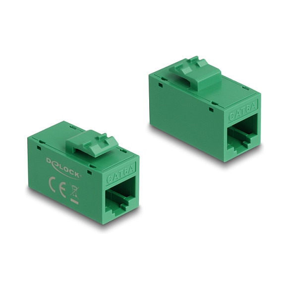 Delock Keystone Modul RJ45 (Ž) na RJ45 (Ž) Cat.6A UTP, zeleni-0