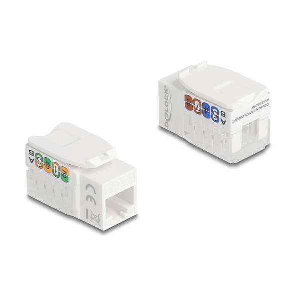 Delock Keystone Modul RJ45 (Ž) na LSA Cat.6A UTP, 90°, bez alata