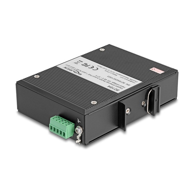 DELOCK Industrijski Gigabit Ethernet Switch 4x PoE + 1x RJ45 + 1x SFP za DIN šinu-2