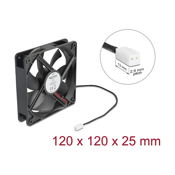DELOCK Aksijalni ventilator 120x120x25 mm 5V USB-A - 67292-2