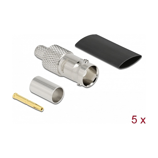 Set konektora DELOCK BNC ženski za RG-59 kabel (5 komada)-0