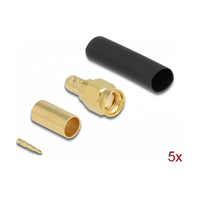 Set konektora DELOCK SMA muški za LMR200 kabel (5 komada)-0