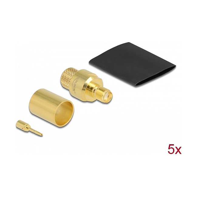 Konektor DELOCK SMA ženski za LMR400 kabel (5 komada)-0