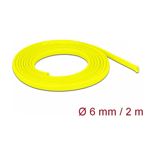 Pletena zaštita za kabele (bužir) DELOCK 2 m x 6 mm, crno-crvena boja
