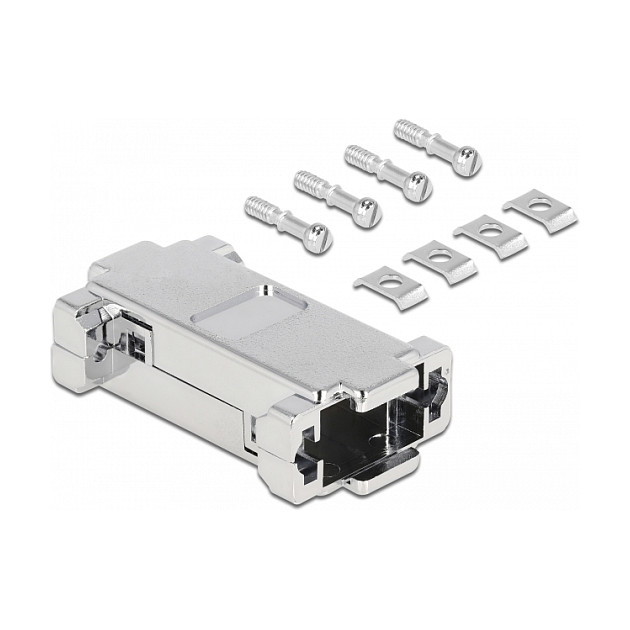 Kućište DELOCK za 2 x D-Sub 9 Pin konektor, crna boja-0