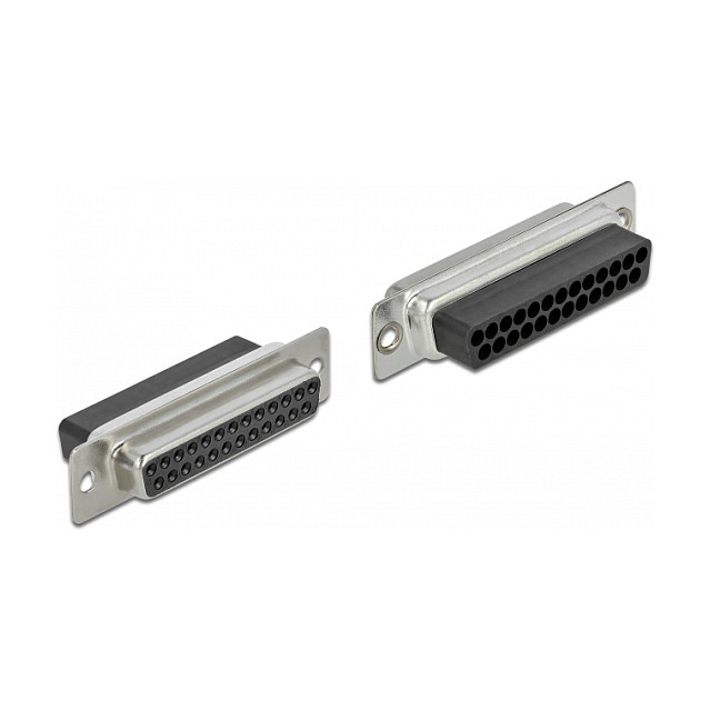 Adapter DELOCK D-Sub 25-pinski ženski na 2x RJ45 ženski, set za montažu-1