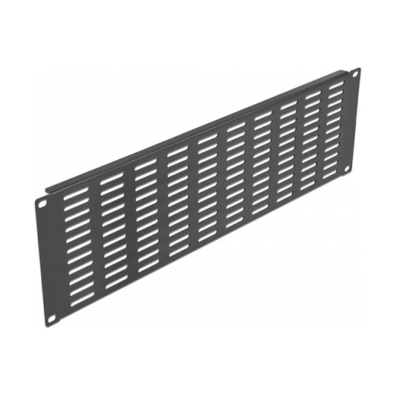 Delock 19" ventilacijski panel za mrežni ormar, 3U, crni-0
