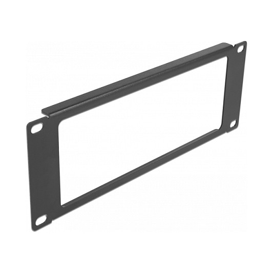 Delock 10" panel za mrežni ormar s otvorom, 2U, crni-0
