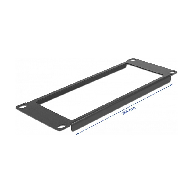 Delock 10" panel za mrežni ormar s otvorom, 2U, crni-1