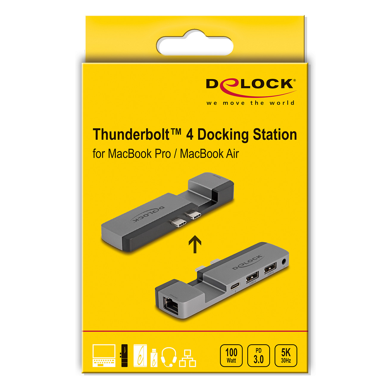 Docking stanica DELOCK 87757 za MacBook Pro / Air (Thunderbolt 4, 5K, 100W PD)-3