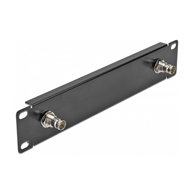 Delock 10" panel s 2 x BNC ženska priključka, 1U, crni