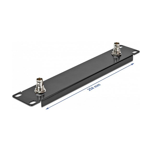Delock 10" panel s 2 x BNC ženska priključka, 1U, crni-1