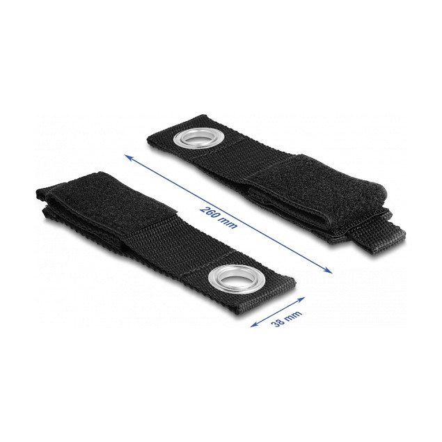 DELOCK čičak trake za kabele 260 x 38 mm (5 komada) crna boja-2