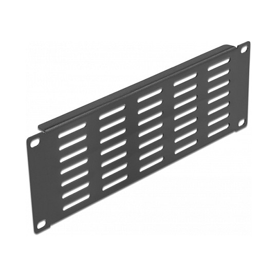 Delock 10" mrežni panel s ventilacijskim otvorima, 2U, crni