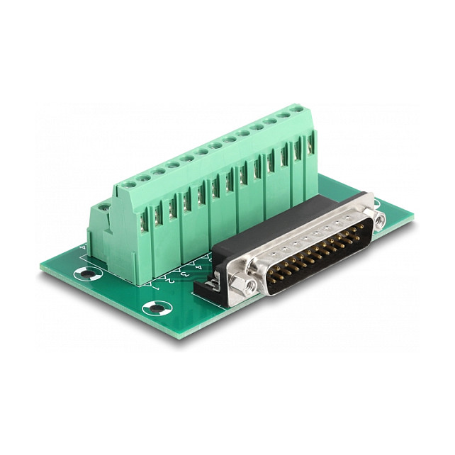 Delock Adapter D-Sub 25-pinski (M) na Terminalni Blok za DIN Šinu-0