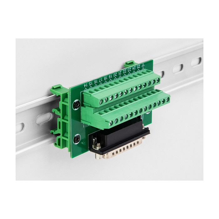 Delock Adapter D-Sub 25-pinski (M) na Terminalni Blok za DIN Šinu-3