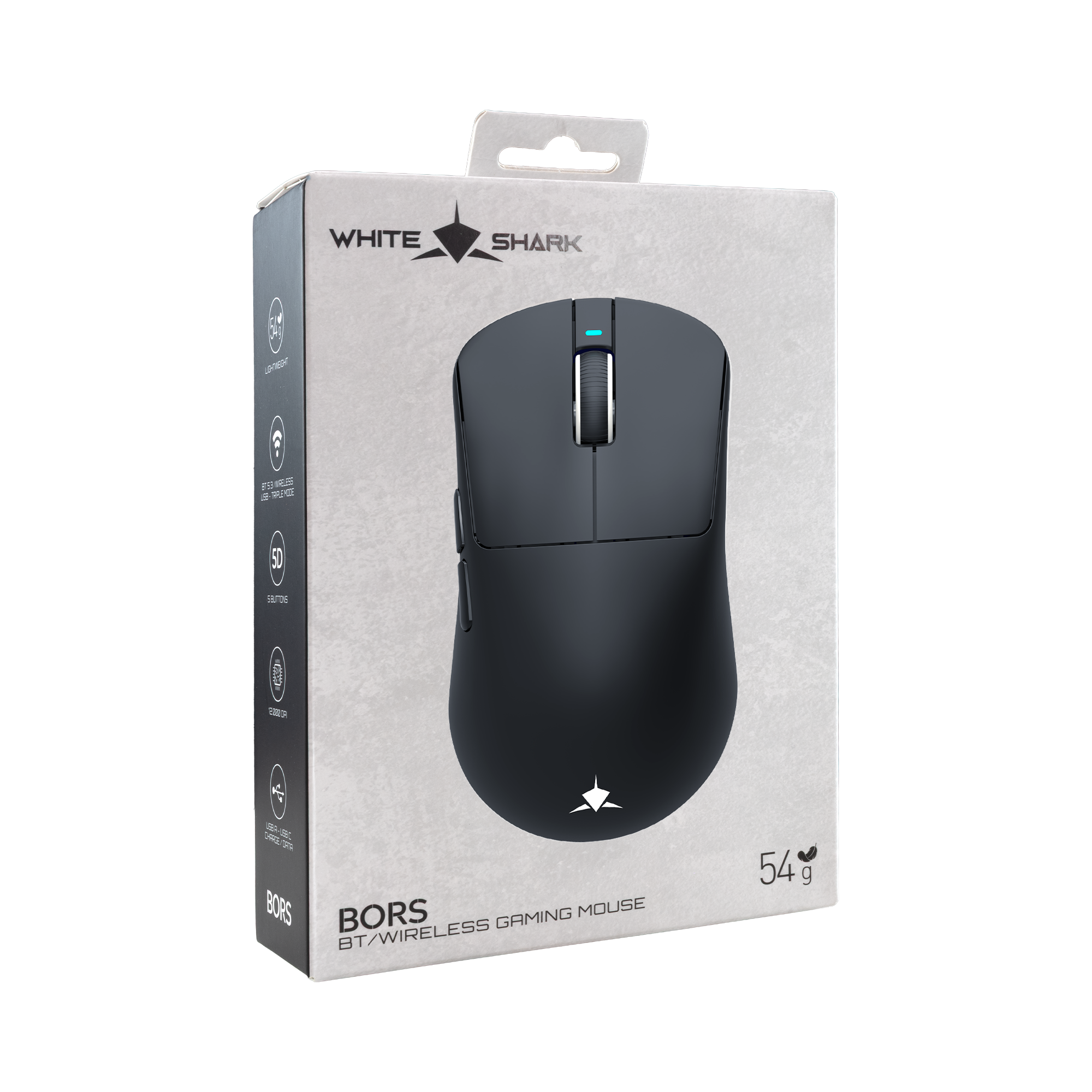 Bežični gaming miš WHITE SHARK WGM-5021 BORS, 12000 DPI, crna boja-13
