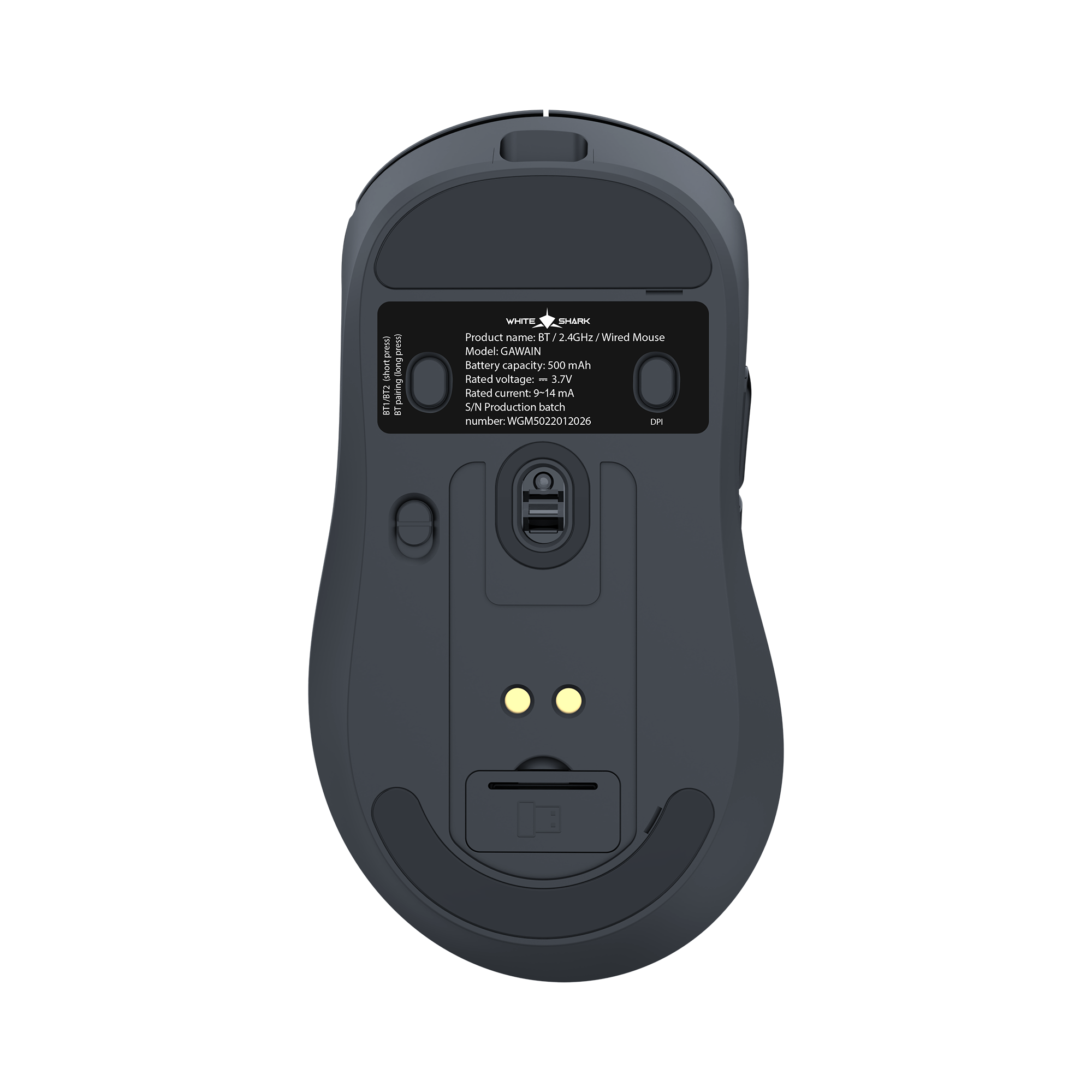 White Shark MOUSE WGM-5023 GAWAIN / 12.000 DPI - Black / Wireless-4