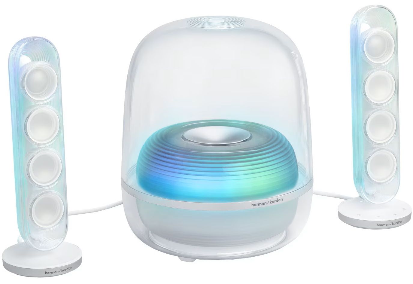 Audio sustav HARMAN KARDON SoundSticks 5 (2.1 sustav, 190 W, Bluetooth, HDMI ARC, Auracast, RGB, bijelI)-1