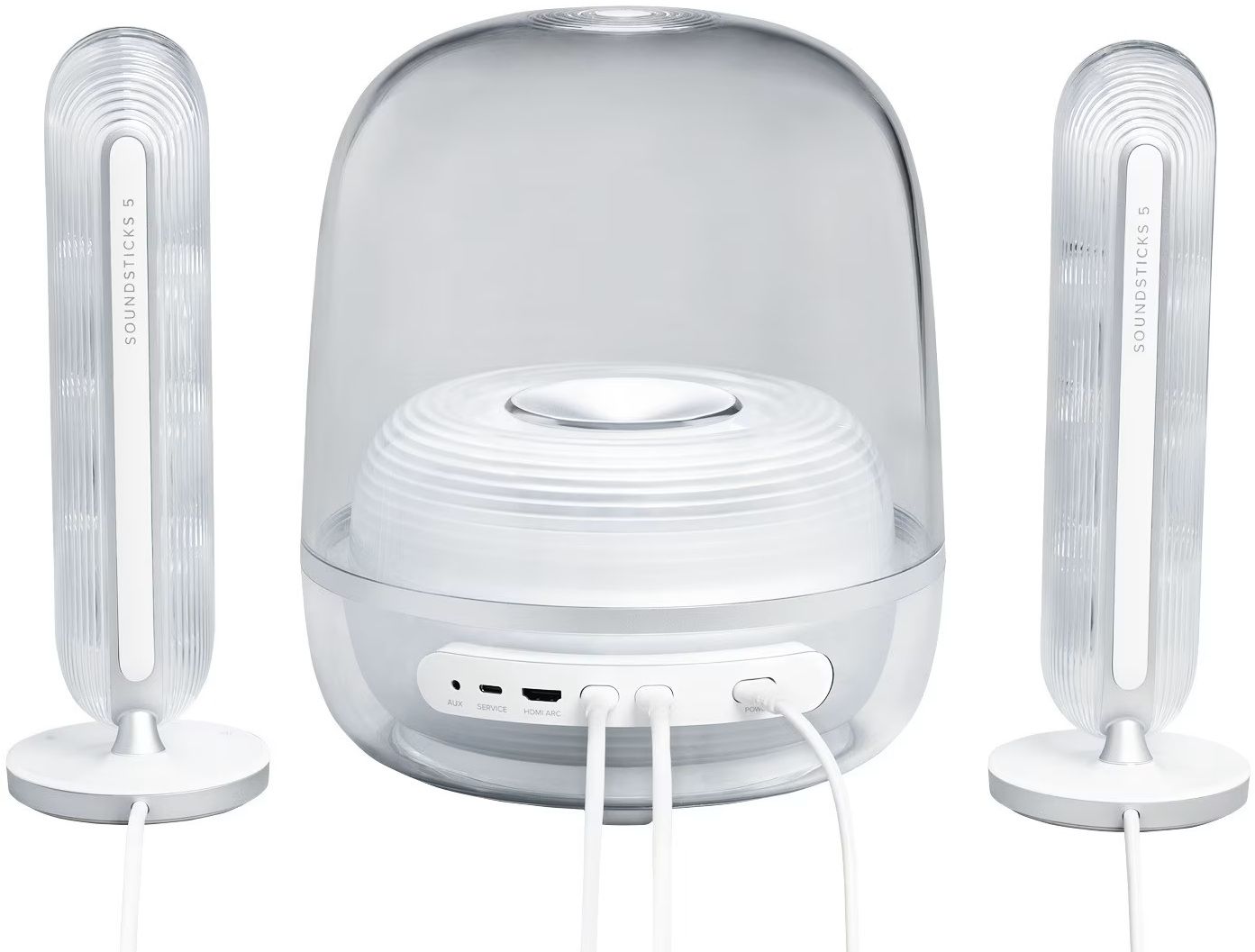 Audio sustav HARMAN KARDON SoundSticks 5 (2.1 sustav, 190 W, Bluetooth, HDMI ARC, Auracast, RGB, bijelI)-5