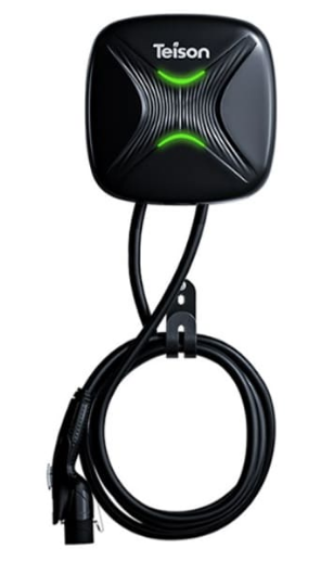 Zidni punjač za električna vozila TEISON Smart Mini HFC-EVC07-003 (7 kW, 32 A, 1-fazni, Type 2, Wi-Fi, Bluetooth, RFID, IP65)