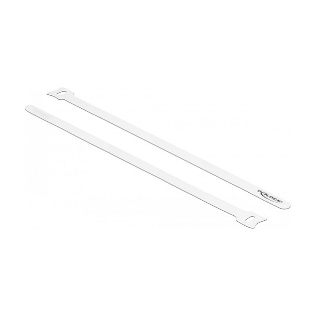 DELOCK čičak vezice za kabele 300 x 12 mm bijela boja (10 komada)-1